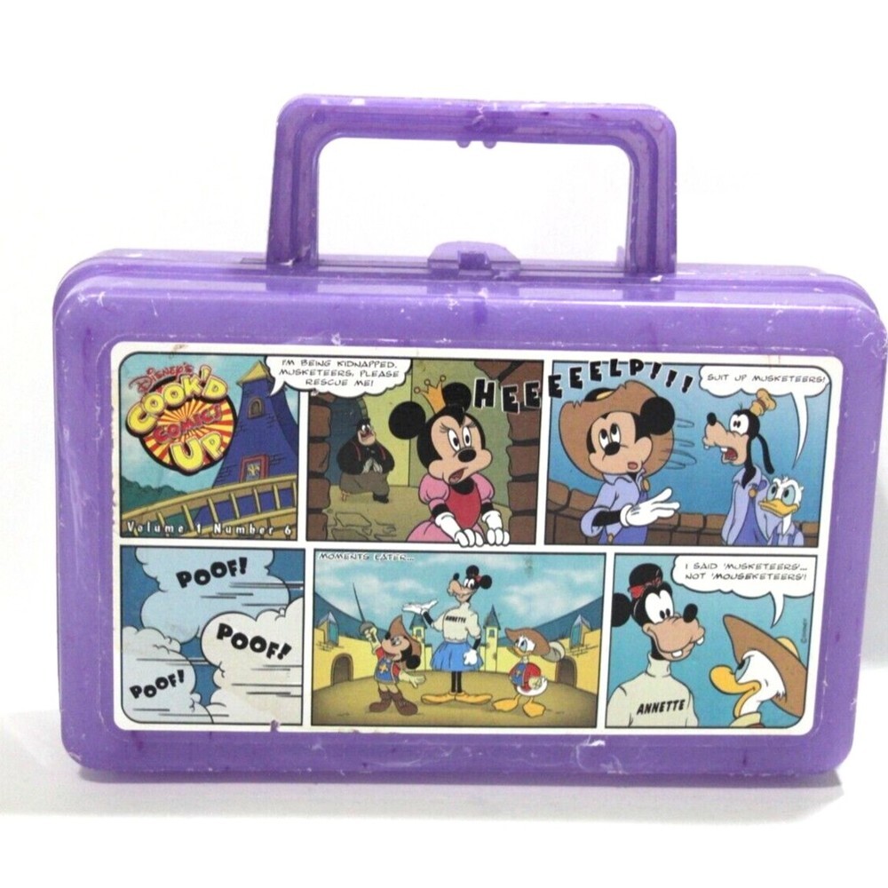 Disneyland Cook'd Up Comics Lunch Box Vintage The Three Musketeers 1998 Whirley